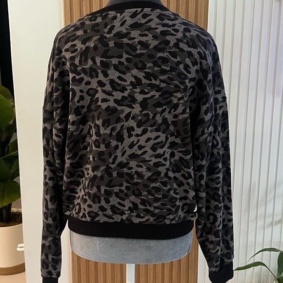 Women's Adidas Sportswear Leopard Print Sweatshirt (Small) - Picture 5 of 7